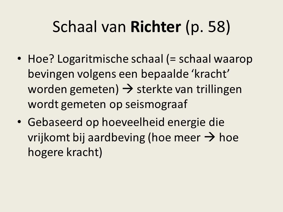 Schaal van Richter (p. 58)