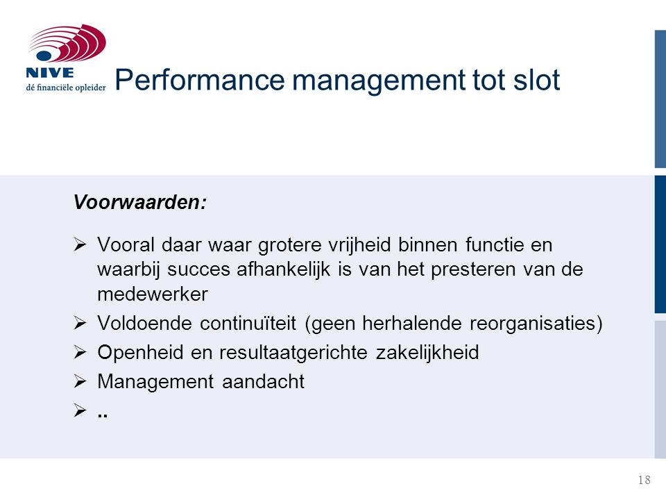 Performance management tot slot