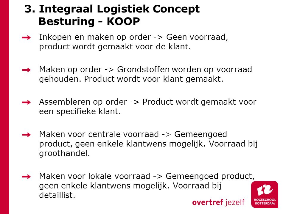 3. Integraal Logistiek Concept Besturing - KOOP