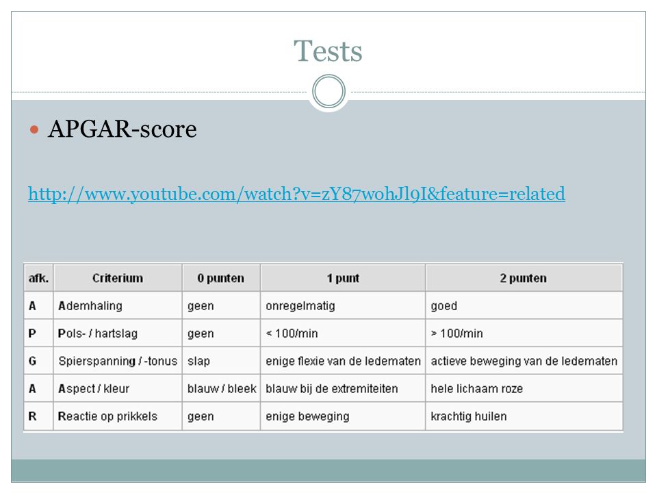 Tests APGAR-score   v=zY87wohJl9I&feature=related
