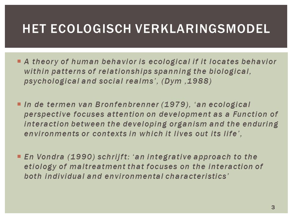 Het ecologisch verklaringsmodel