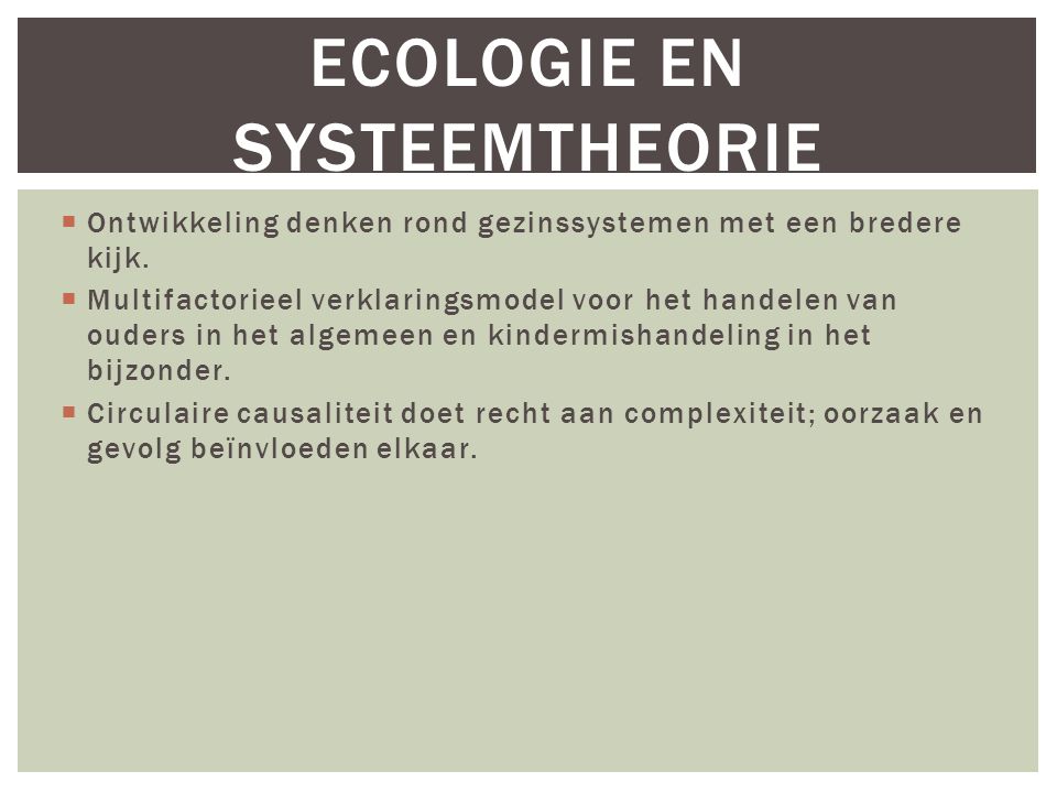 Ecologie en systeemtheorie