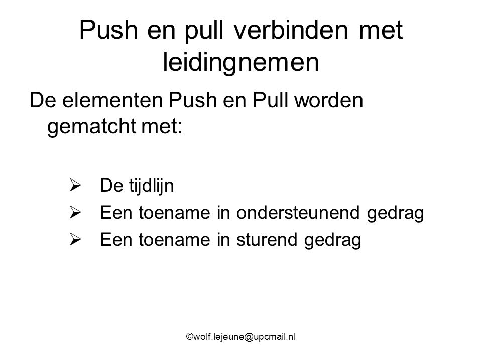 Push en pull verbinden met leidingnemen